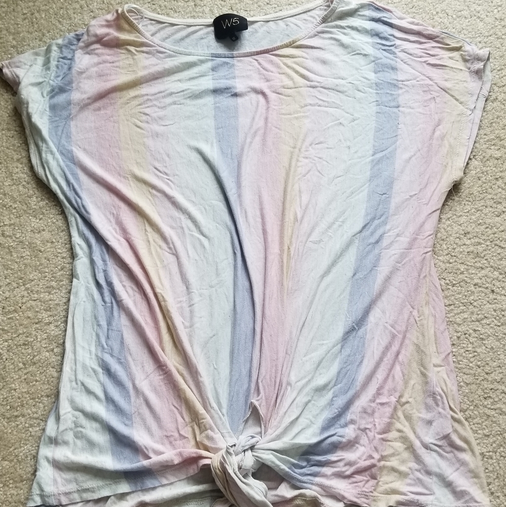 W5 multi colored shirt with front tie